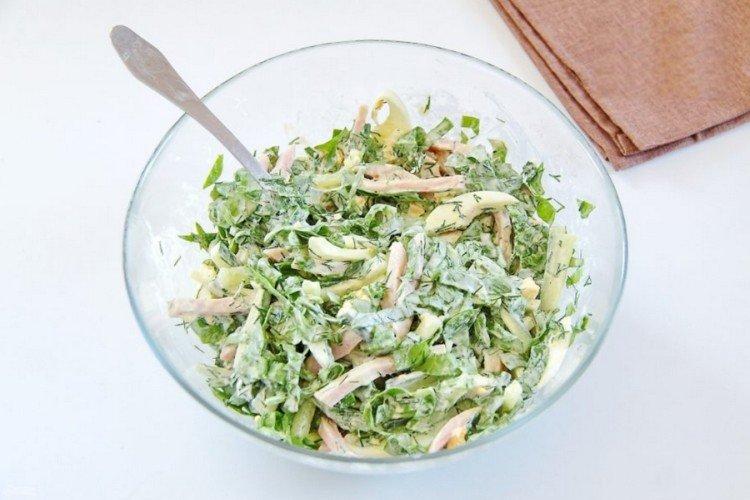 Salade aux épinards, oeufs et jambon Salade aux épinards, oeufs et jambon