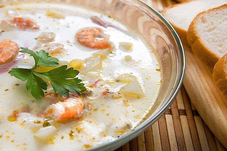 Soupe de Crevettes au Fromage