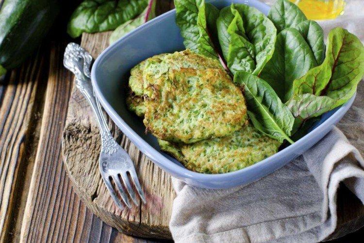 Beignets de courgettes aux épinards