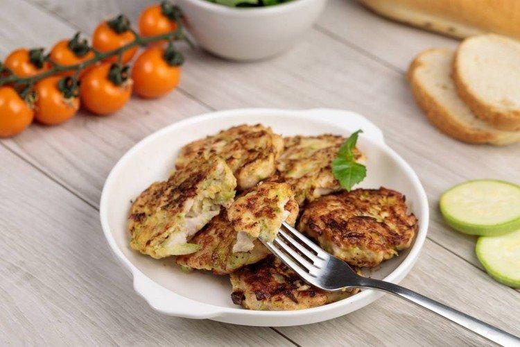Crêpes de courgettes au poulet