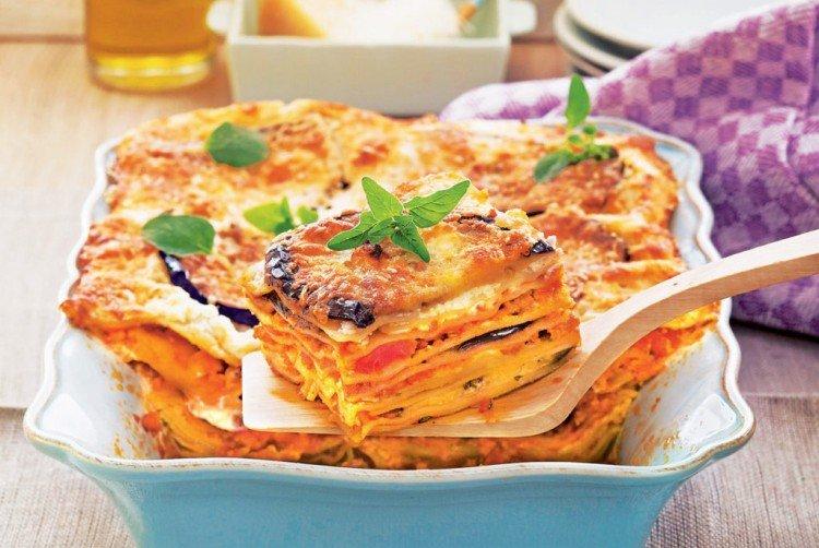 Lasagnes à la viande hachée et aux aubergines