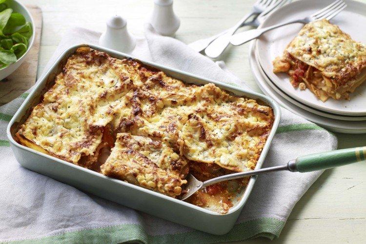 Lasagnes à la viande hachée et aux haricots