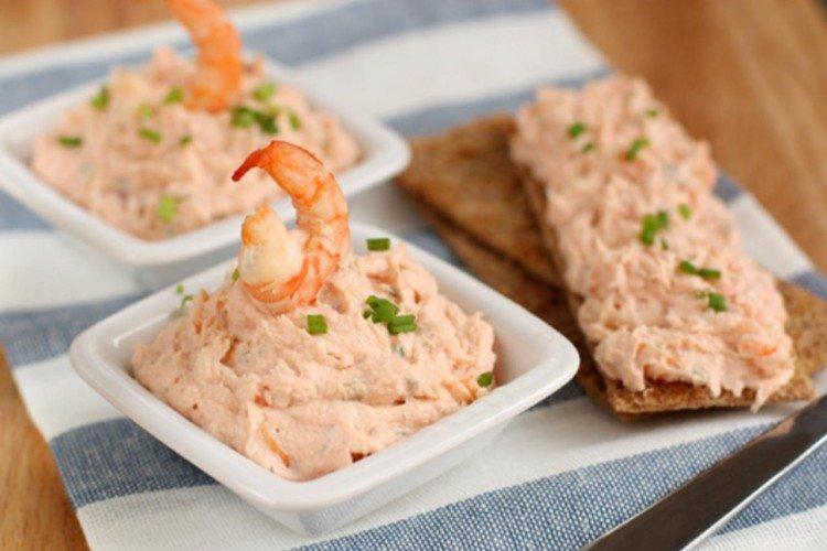 Pâté de crevettes et poisson rouge