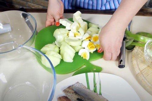 Forshmak avec hareng et pomme