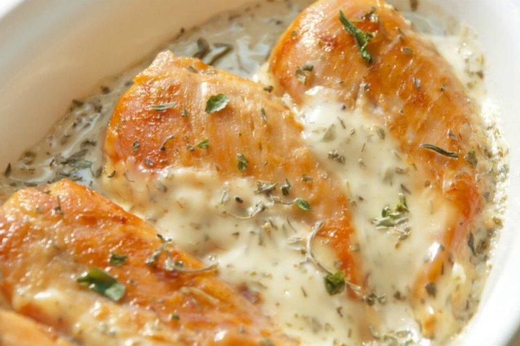 Dinde au four à la crème