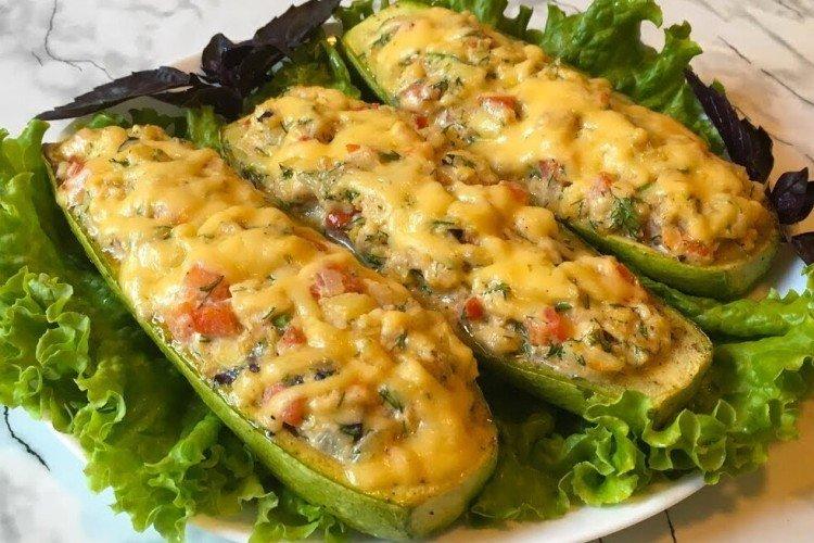 Courgettes farcies au foie de dinde