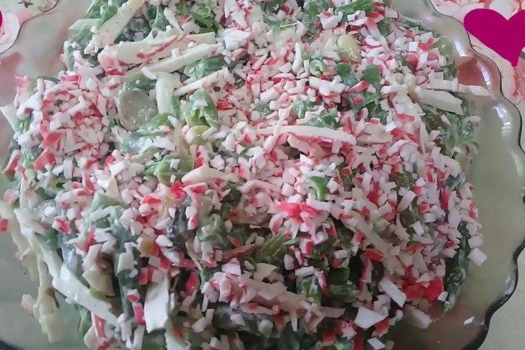 Salade de crabe aux haricots verts