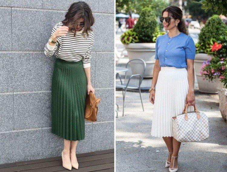 Que porter avec une jupe plissée - photos et idées
