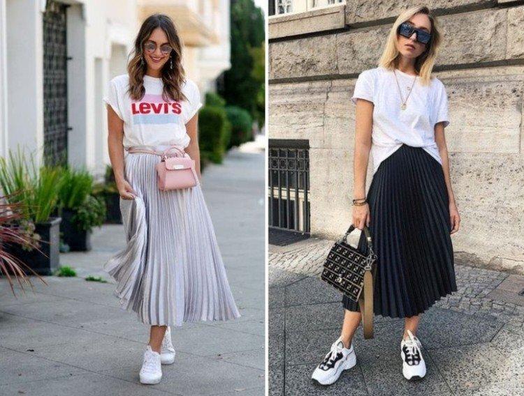 Que porter avec une jupe plissée - photos et idées