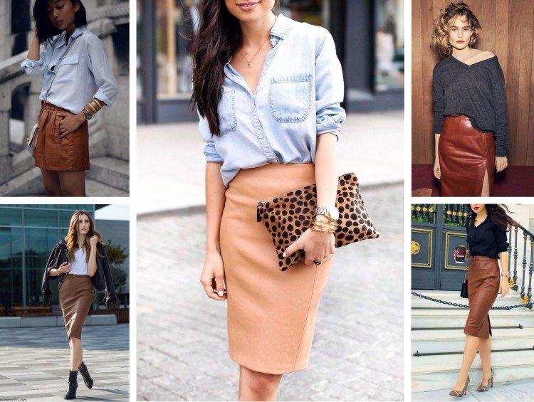 Jupes en cuir à la mode 2021 - photos et idées