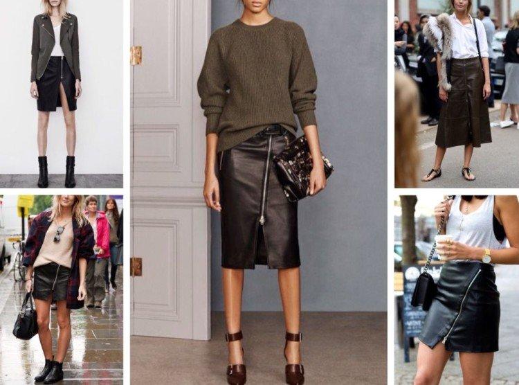 Jupes en cuir à la mode 2021 - photos et idées