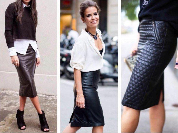 Jupes en cuir à la mode 2021 - photos et idées