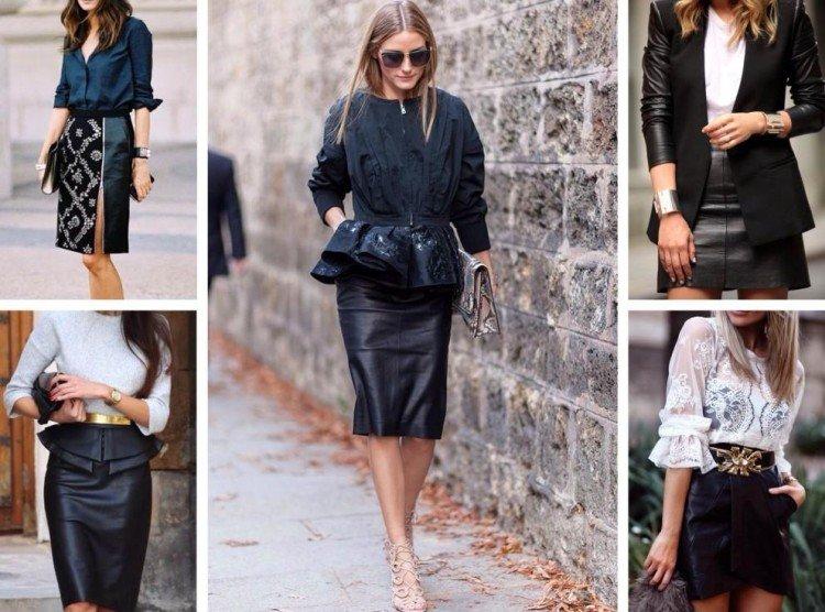 Jupes en cuir à la mode 2021 - photos et idées