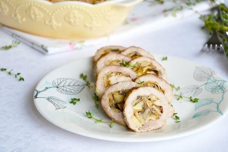 Rouleau de porc aux champignons