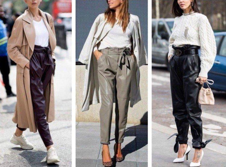 Que porter avec un pantalon en cuir - photos et idées