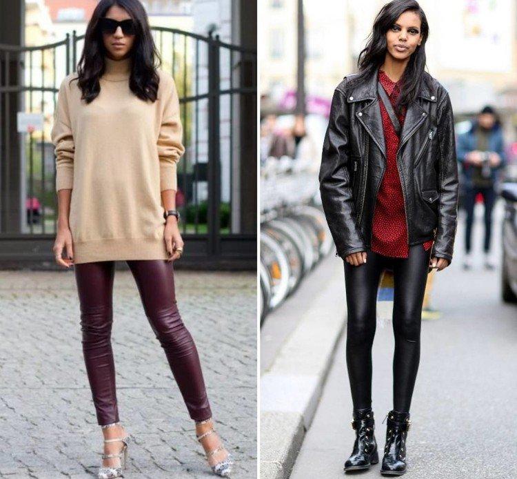 Que porter avec un pantalon en cuir - photos et idées