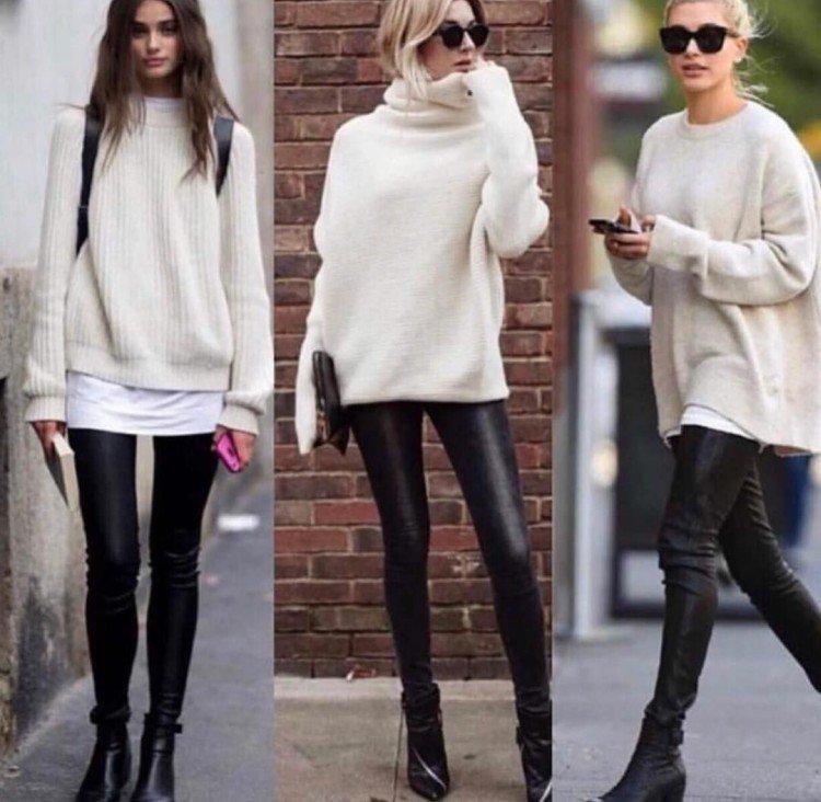 Que porter avec un pantalon en cuir - photos et idées