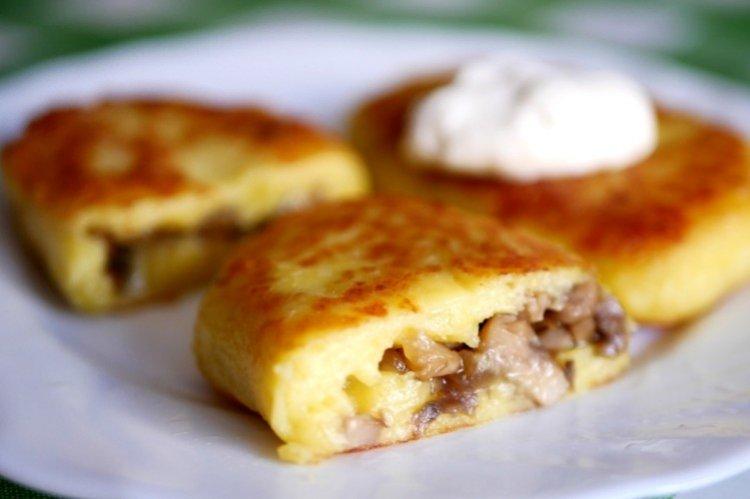 Pomme de terre zrazy aux champignons