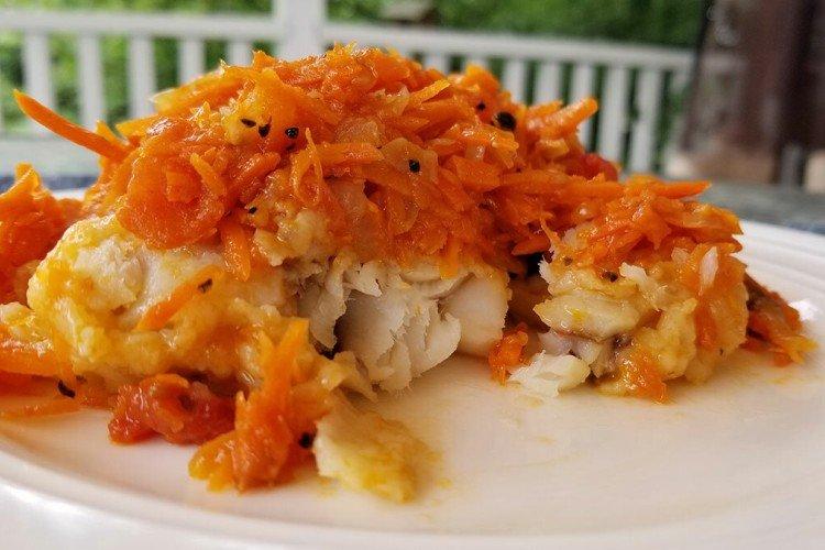 Poisson mariné au céleri