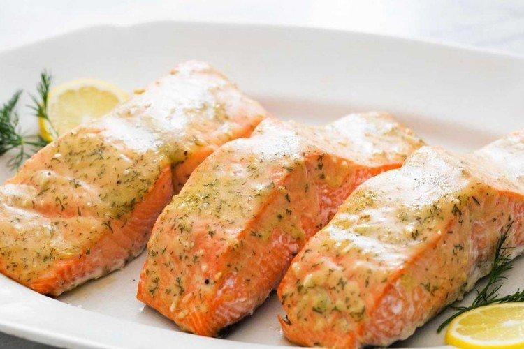 Poisson mariné à la moutarde