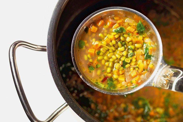 Purée de soupe à la menthe