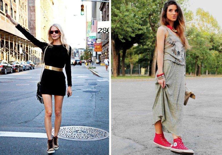 Habillez-vous avec des baskets ou des baskets - photo