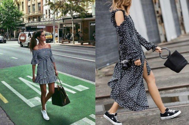 Habillez-vous avec des baskets ou des baskets - photo