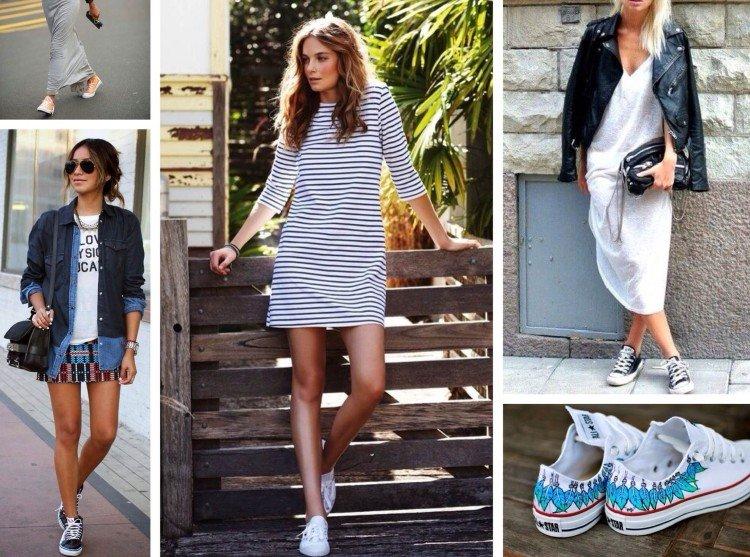 Habillez-vous avec des baskets ou des baskets - photo