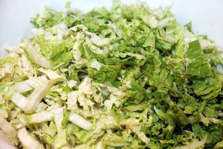 Salade de courgettes et chou chinois