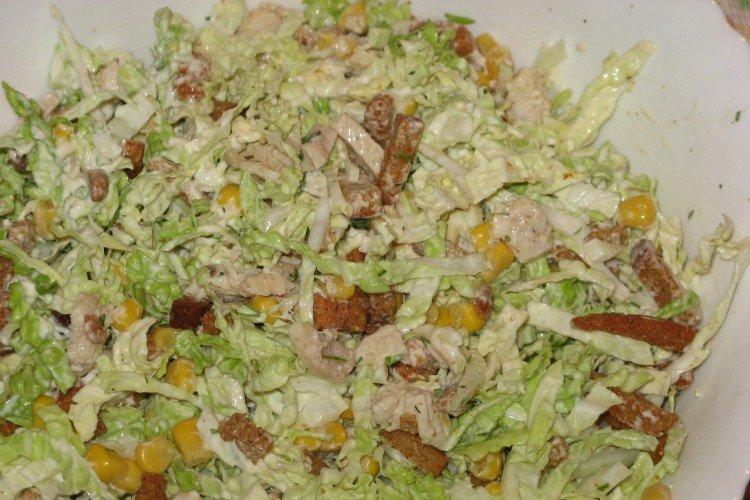 Salade de poisson et chou chinois