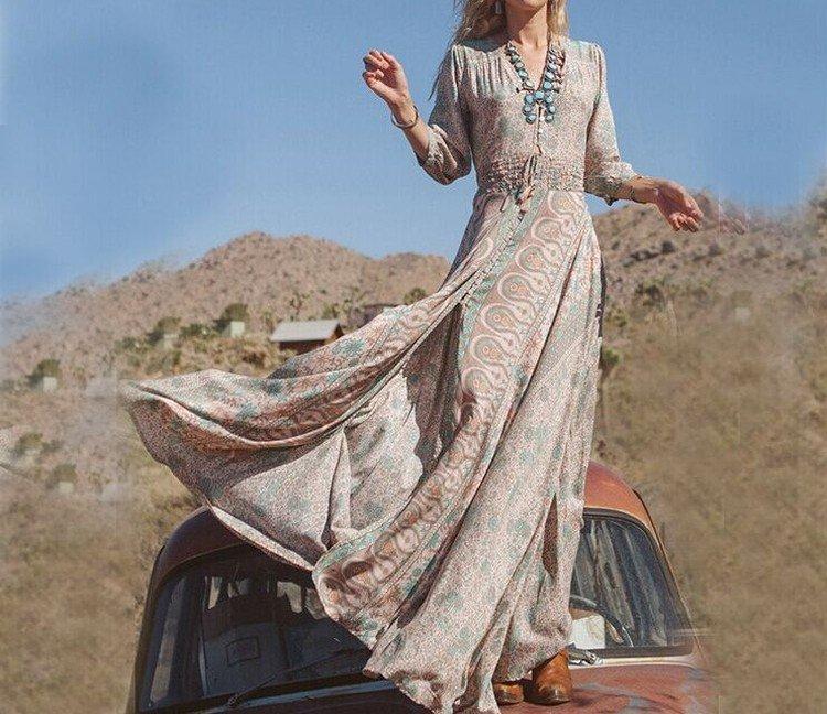 Robes en mousseline de soie bohème