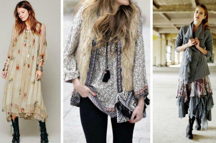 Style bohème dans les vêtements - photos et looks