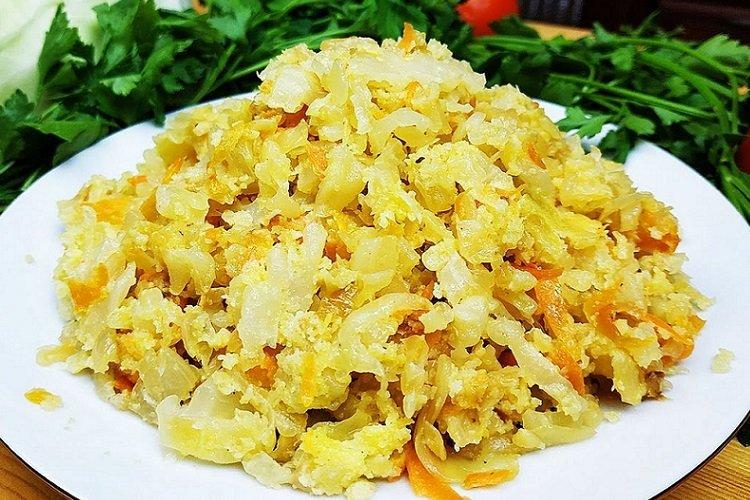 Chou mijoté aux œufs