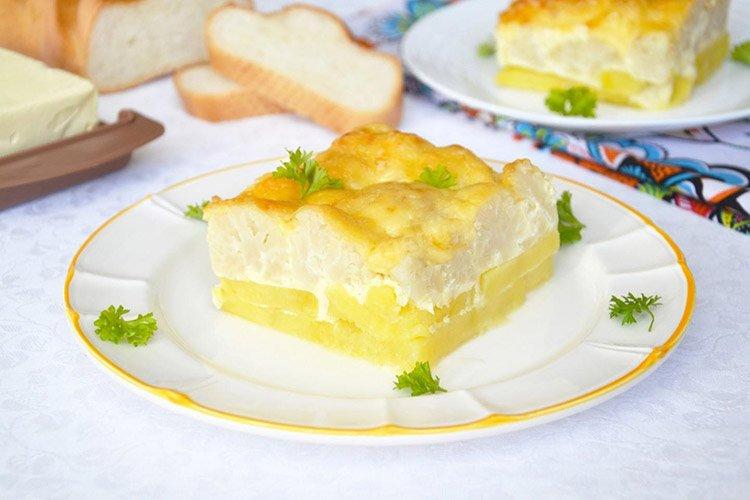 Chou-fleur au four avec pommes de terre