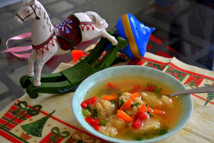 Soupe de légumes aux boulettes