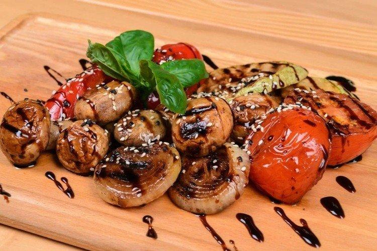 Légumes grillés à la sauce soja