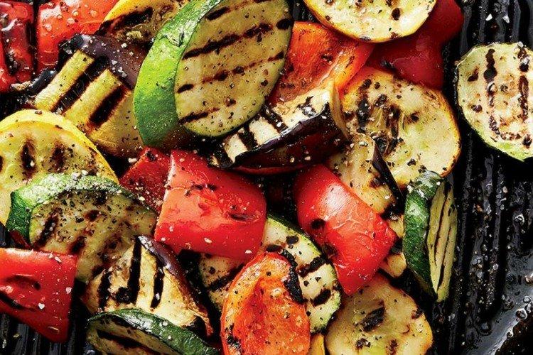 Légumes grillés au vin