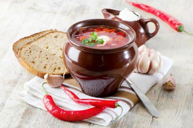 Bortsch au boeuf en pots