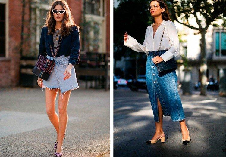 Jupes en jean à la mode 2021 - photo