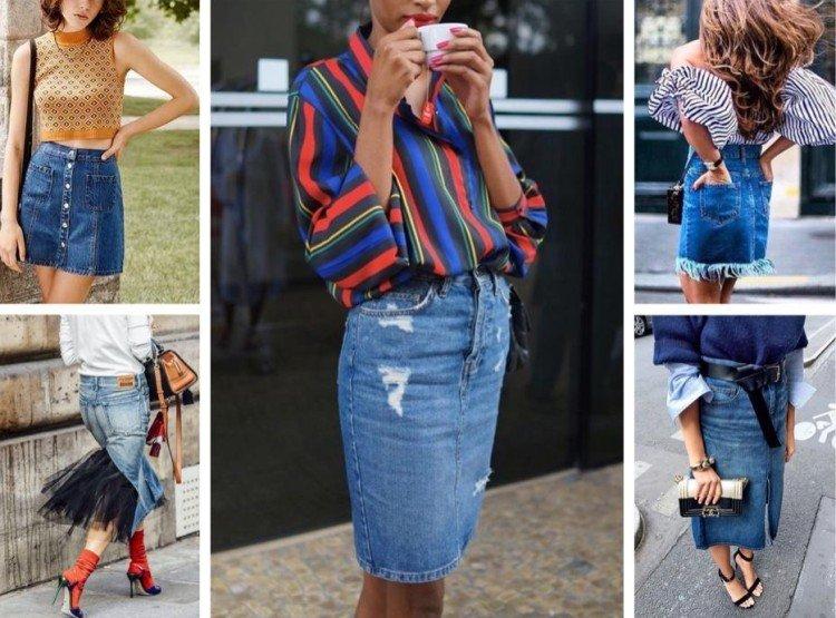 Jupes en jean à la mode 2021 - photo