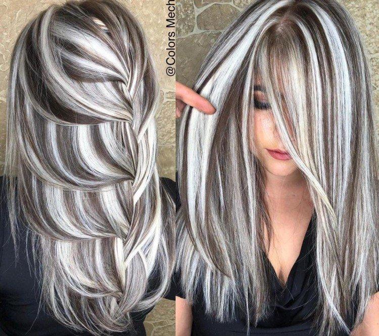 Faits saillants sur les cheveux noirs - photo