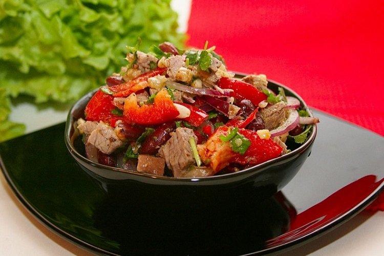Salade de haricots rouges et boeuf