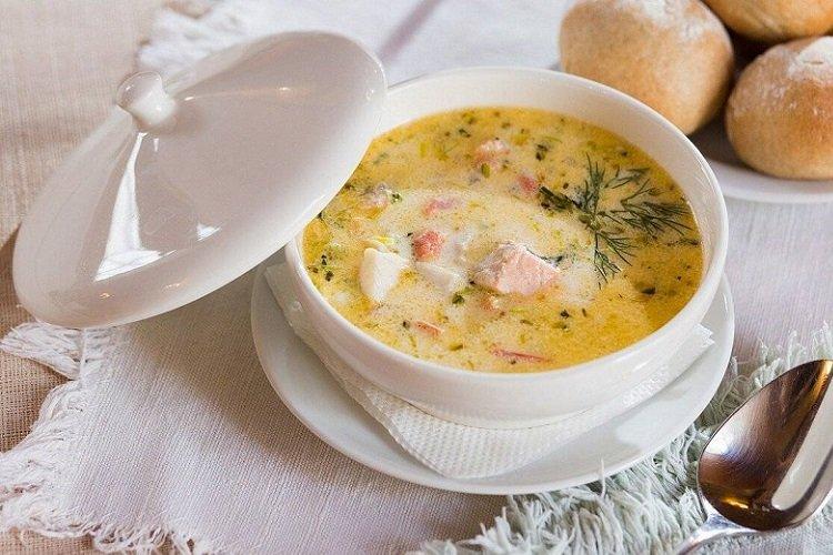 Soupe de saumon à la crème