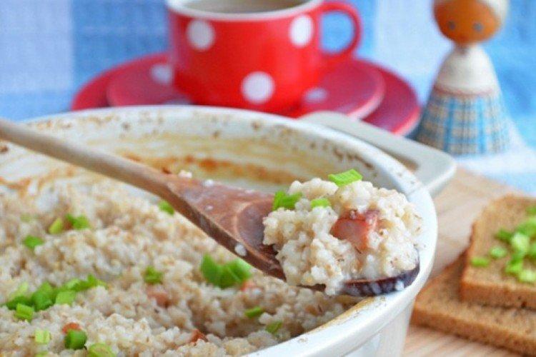 Bouillie d'orge au bacon