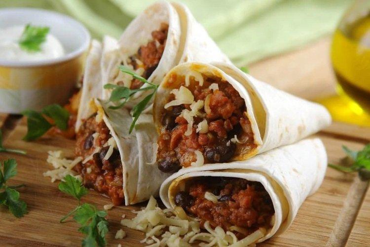 Burrito à la viande hachée