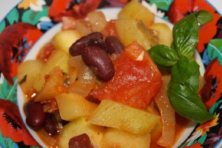 Compotée de courge aux haricots