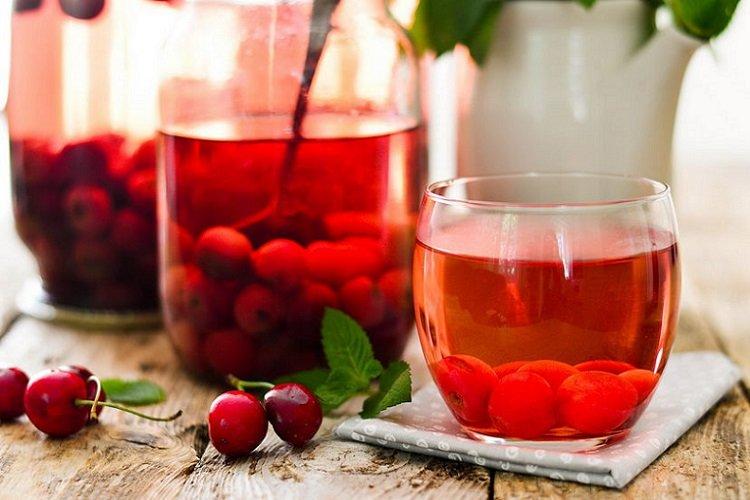 Compote de cerises et prunes