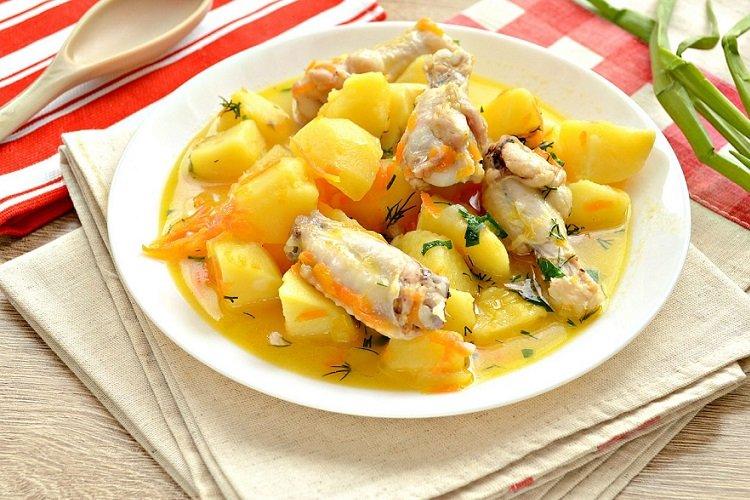 Pommes de terre sautées au poulet