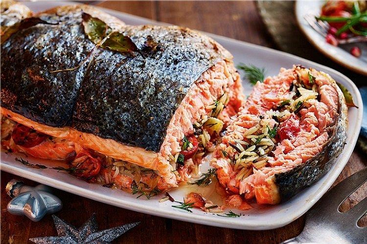 Poisson rouge avec riz au four