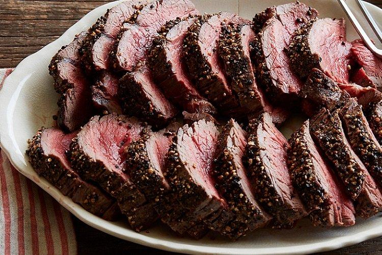 Rôti de boeuf aux échalotes